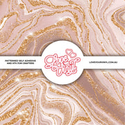 Pink Gold Glitter Marble Patterned Vinyl LYV_431